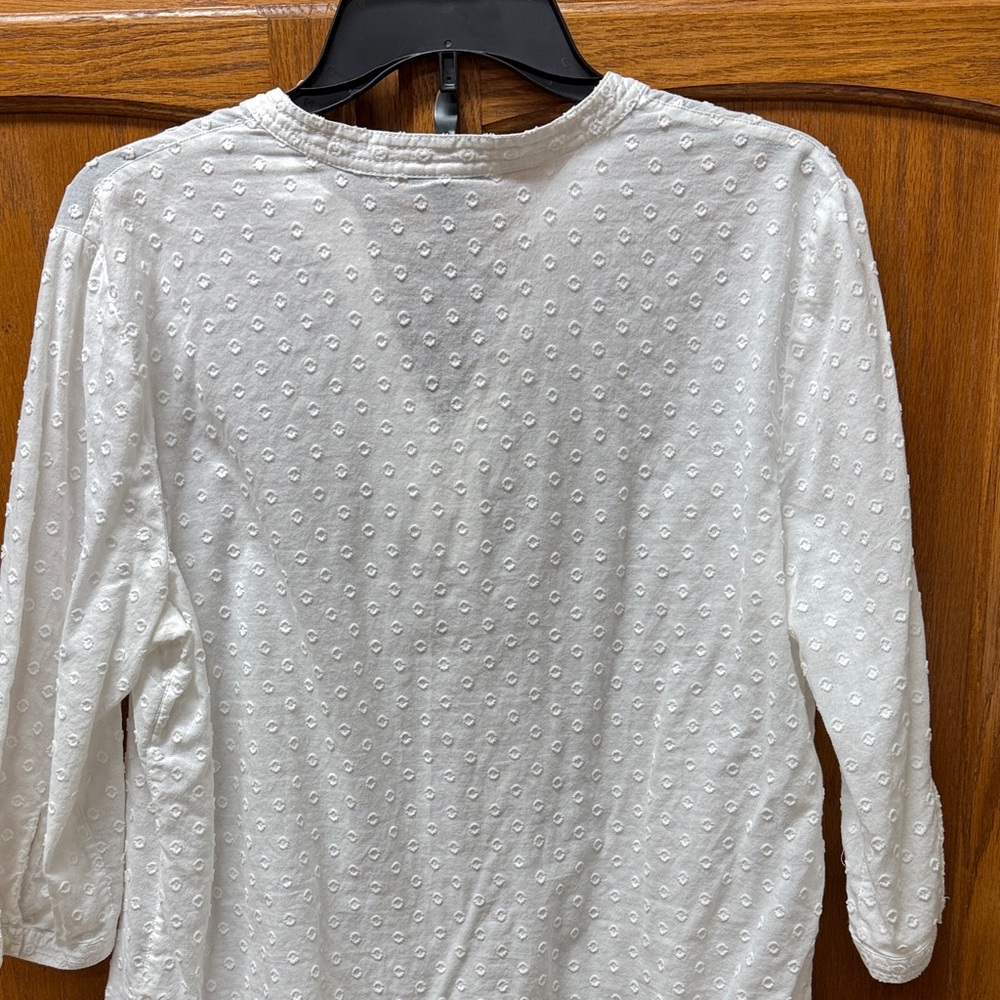 Talbots White Ruffled Blouse - Picture 2 of 5